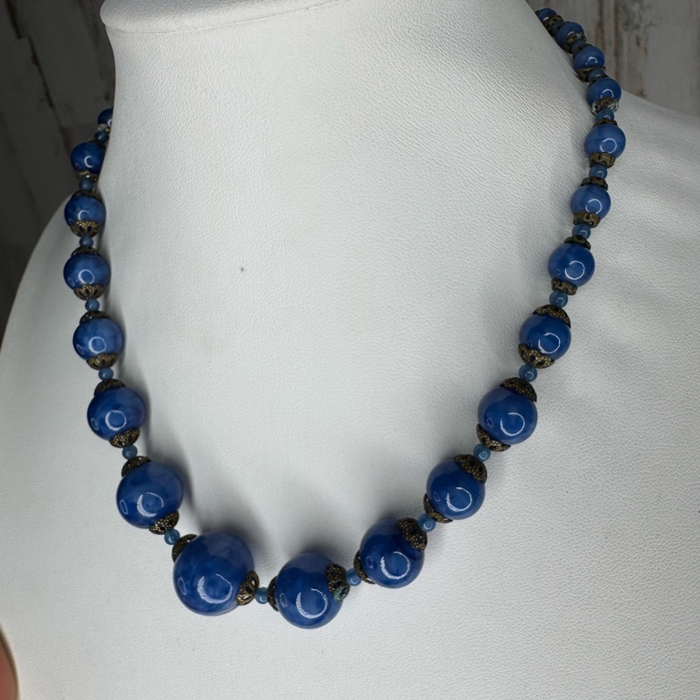Vintage Art Deco Czech Glass Necklace 1930’s - Picture 2 of 4